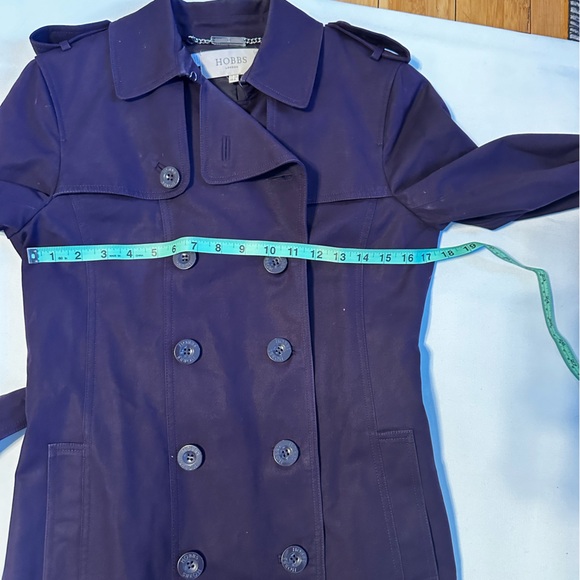 Hobbs London Saskia Purple Trench Coat Size US 6. Pre-owned. - Picture 13 of 14
